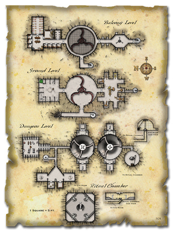 Map from Dungeon Magazine 155 - No Grid